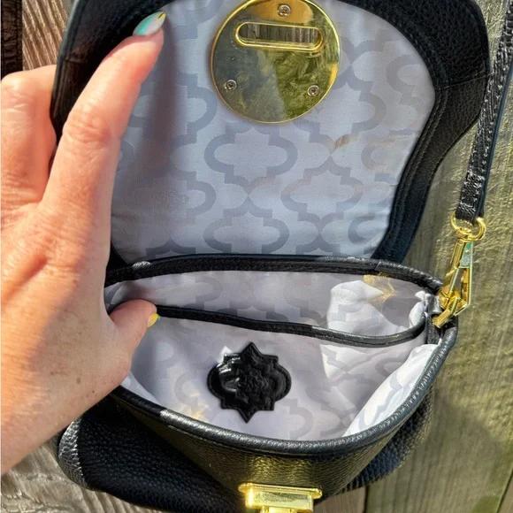 Small Black Leather Oryany Crossbody Bag - Picture 6 of 9